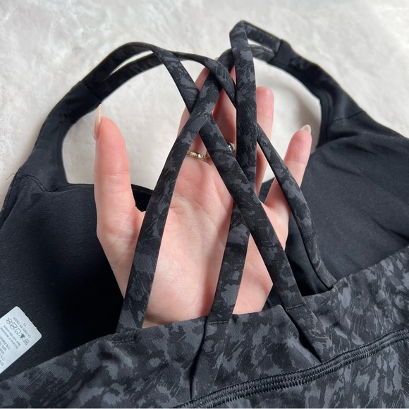 Lululemon Energy Bra Long Line Medium Support in Wild Thing Camo Deep Coal Multi - Picture 11 of 14